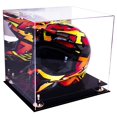 thumbnail image 1 of Versatile Deluxe Acrylic Display Case - Large Rectangle Box with Gold Risers and Mirror 16" x 13" x 14" (A024-GR), 1 of 2