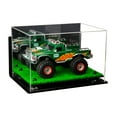 thumbnail image 1 of Versatile Deluxe Acrylic Display Case - Medium Rectangle Box with Black Risers, Mirror, Turf Base and Wall Mount 12" x 8.25" x 8" (A004-BR), 1 of 1
