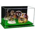 thumbnail image 1 of Versatile Deluxe Acrylic Display Case - Medium Rectangle Box with Mirror, Green Risers and Turf Base 15" x 8" x 9" (A013-GRR), 1 of 2