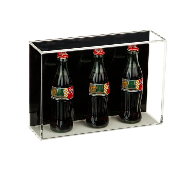 Versatile Deluxe Acrylic Display Case with Black Back Horizontal Wall Mount 8.75" x 3.75" x 12.75" (A020-BB-HWM)