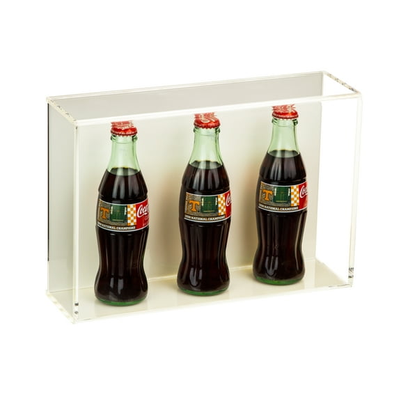 Versatile Deluxe Acrylic Display Case with White Back Horizontal Wall Mount 8.75" x 3.75" x 12.75" (A020-WB-HWM)