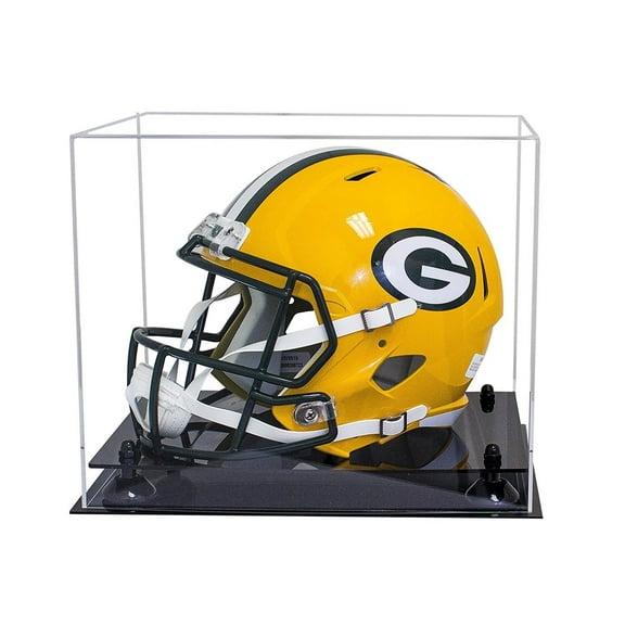 Versatile Deluxe Clear Acrylic Display Case - Large Rectangle Box with Black Risers 14.5" x 11" x 12" (A002-BR)