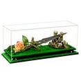 thumbnail image 1 of Versatile Deluxe Clear Acrylic Display Case - Large Rectangle Box with Black Risers and Turf Base 17" x 6" x 7" (A019-BR), 1 of 7