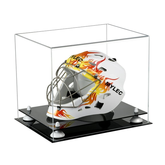 Versatile Deluxe Clear Acrylic Display Case - Large Rectangle Box with White Risers 14.5" x 11" x 12" (A002-WR)