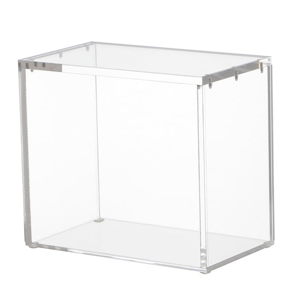 Desktop Ornament Acrylic Clear Display for Stackable Storage Versatile Booster Sides with Lid for Home Organization and Card Storage