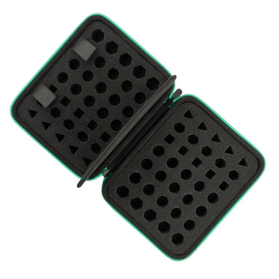 Versatile Dices Storage Box with Detachable Slotted Tray and Carrying Handle for Games Night and Travel Convenience