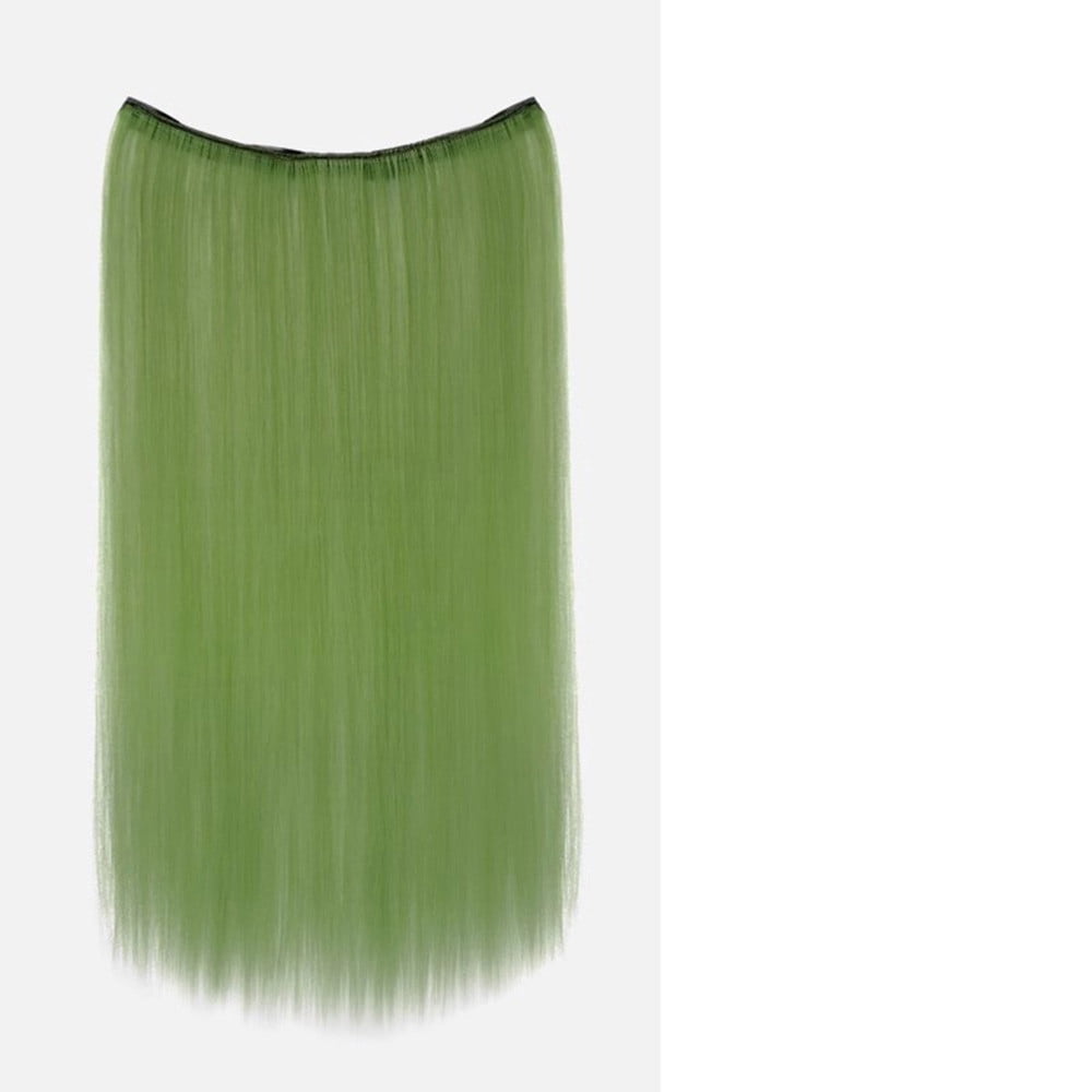 Versatile Dyed One-piece Synthetic Clip-in Hairpiece for White Hair Natural Feel and Easy-to-Style Extension Seamless Wig Piece