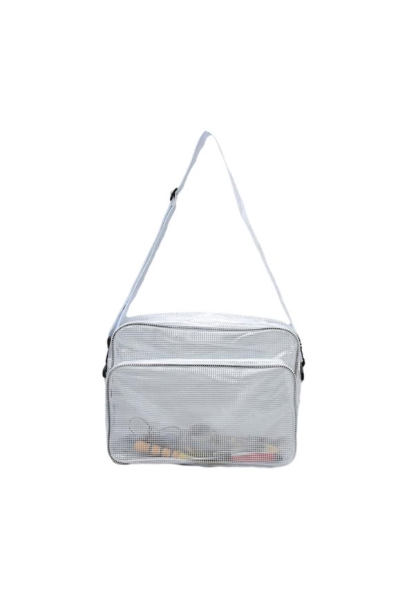 Versatile Engineer Bag Large Capacity Clear PVC Crossbody Shoulder Bags for Men