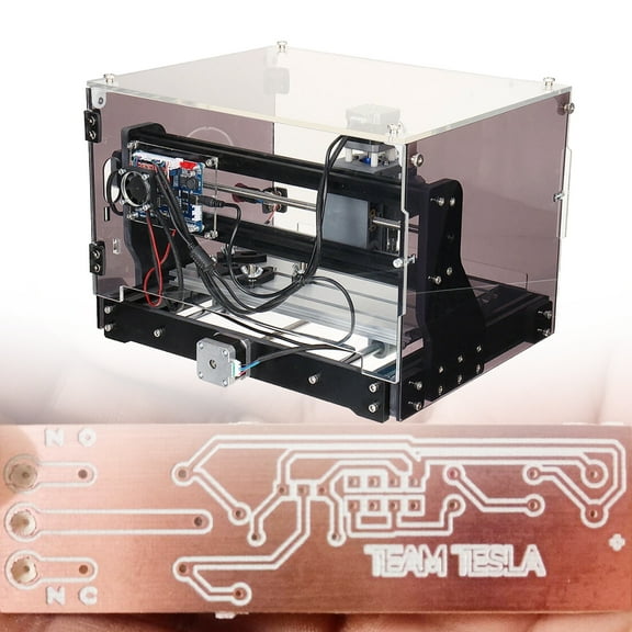 Versatile Engraving Machine with 80W Spindle Motor, Aluminum Frame, 3000MW Precision Head, and Cooling Fan for Efficient Work on Plastic and Wood