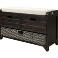 thumbnail image 1 of Versatile Entryway Bench With Removable Basket And 2 Drawers Storage Cushion 3 - Spacious Option, 1 of 5