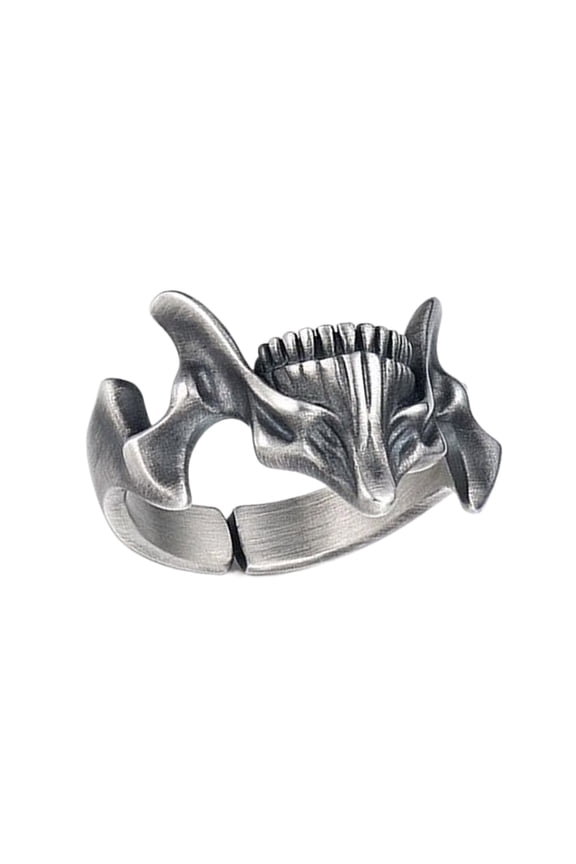 Versatile Fashion Skull Rings Accessory Retro Men's Skull Rings in Silver Punk Inspired Finger Decoration