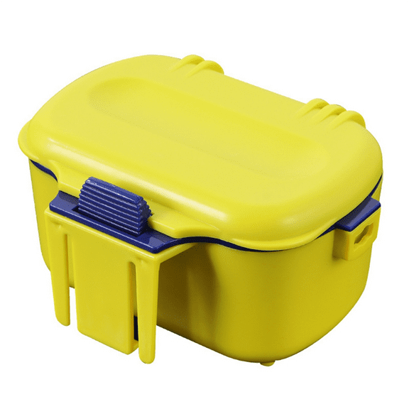 Versatile Fishing Bait Box Fish Hook Lure Fake Bait Box, Breathable Moisture-Retaining for Earthworms and Live Lures,1 x Versatile Fishing Bait Box,Yellow