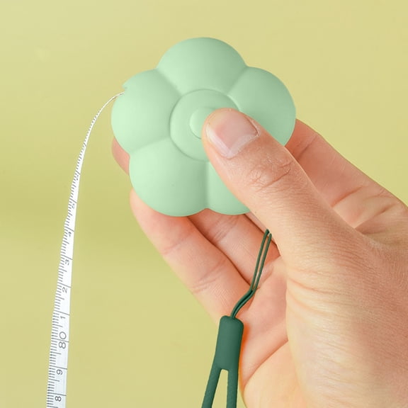 Versatile Flower Tape Measure (2.4x2.4x1.6 Inch), Retractable Pocket Ruler with One Click Retraction, Plastic Telescopic Measuring Tape