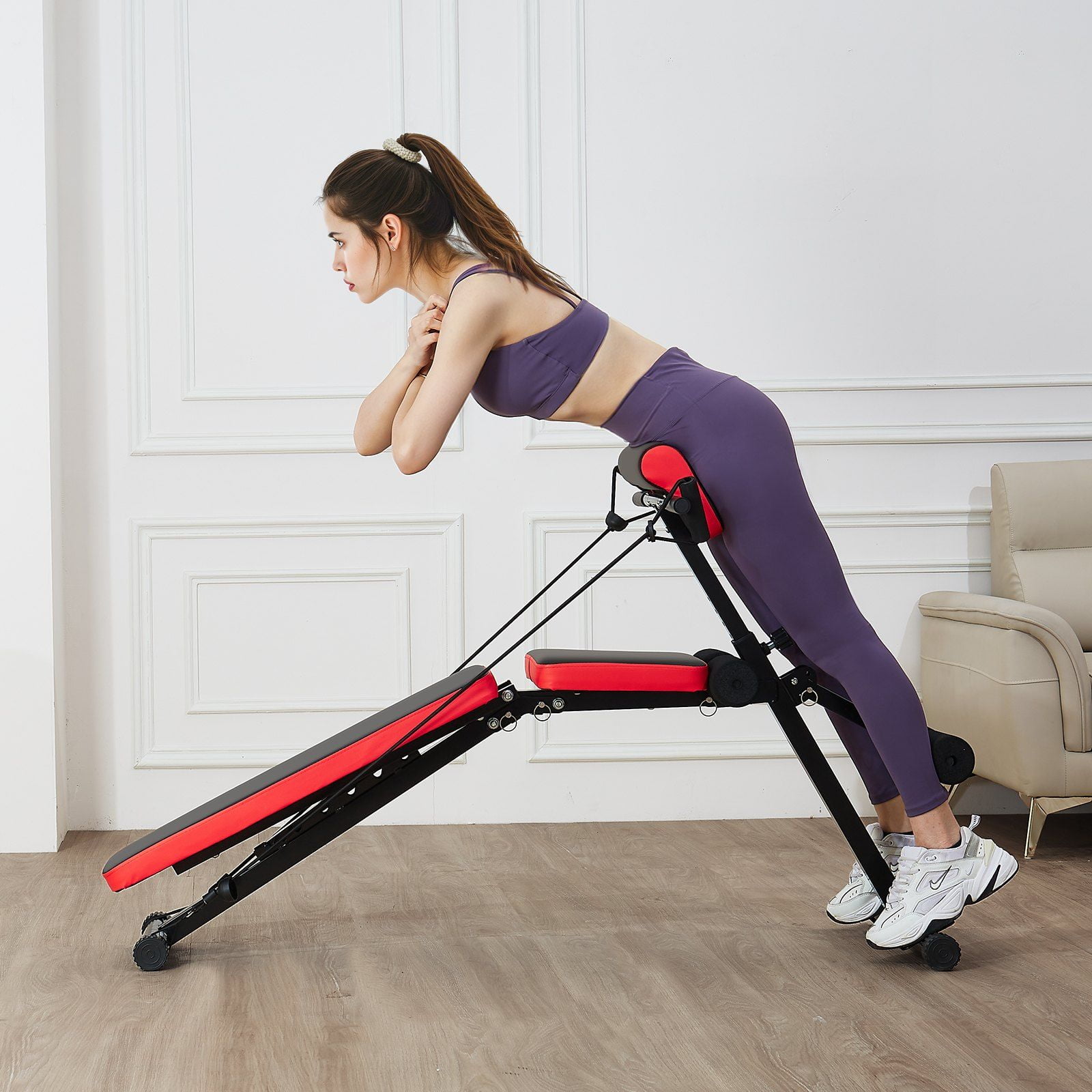Versatile Foldable Workout Bench for Full Body Training, 770 lbs ...