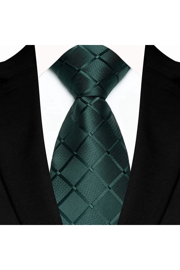 Versatile Formal Wear Men's Classic Tie One Pack, Incorporating a Silk Polyester Blend with a Versatile Woven Jacquard Striped Pattern Perfect for Interviews and Meetings