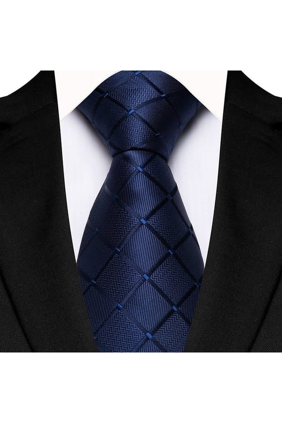 Versatile Formal Wear Men's Classic Tie One Pack, Incorporating a Silk Polyester Blend with a Versatile Woven Jacquard Striped Pattern Perfect for Interviews and Meetings
