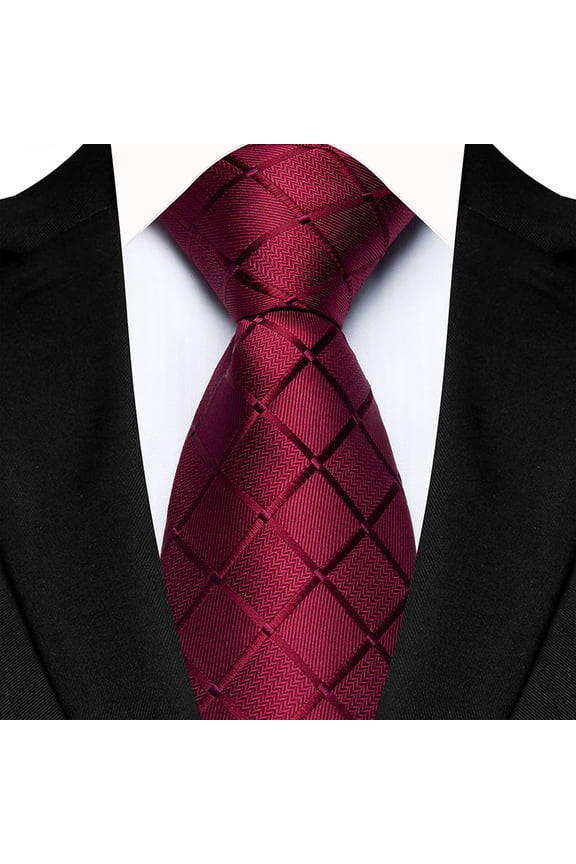 Versatile Formal Wear Men's Classic Tie One Pack, Incorporating a Silk Polyester Blend with a Versatile Woven Jacquard Striped Pattern Perfect for Interviews and Meetings