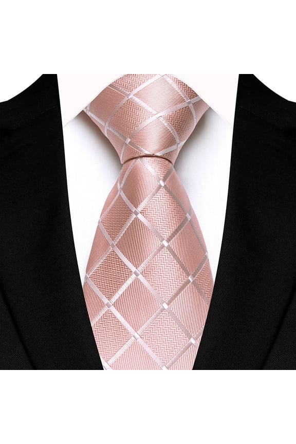 Versatile Formal Wear Men's Classic Tie One Pack, Incorporating a Silk Polyester Blend with a Versatile Woven Jacquard Striped Pattern Perfect for Interviews and Meetings