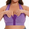 thumbnail image 1 of Versatile Front Closure Strapless Bra Everyday Comfort & Casual Wear; Supportive Wire-Free Ideal Push-Up For Smooth Invisible Look(Purple-G,3X-Large), 1 of 3