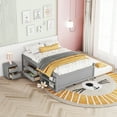 thumbnail image 1 of Versatile Full Bed with Trundle,Under bed Storage Box and Nightstand .Grey, 1 of 1