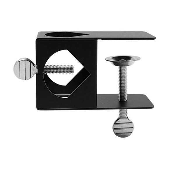 Versatile G-Clamp Metal Frame Holder - Adjustable Deck Mount Clamp for Torches, Cameras, Microphones - Black Iron, Galvanized Finish