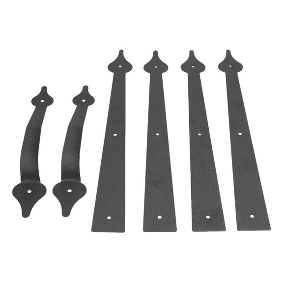 Versatile Garage Door Hardware, Fits Gates, Barns Sheds, Matte Black Style