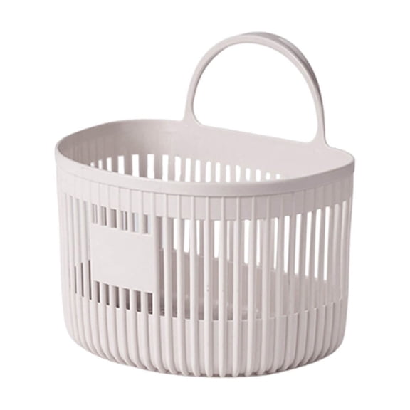 Versatile Hanging Storage Basket - Multi-Purpose PET Plastic Organizer for Kitchen, Bathroom, Home Decor - Wall Mount Handle Design - Tear Resistant & Stylish