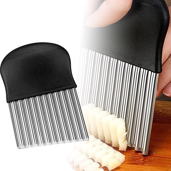 Versatile Indoor Kitchen Cutter for Food Presentation with Novel Wolf Tooth Potato Shaping Tool for Plating and Easy Handling