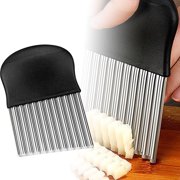Versatile Indoor Kitchen Cutter for Food Presentation with Novel Wolf Tooth Potato Shaping Tool for Plating and Easy Handling