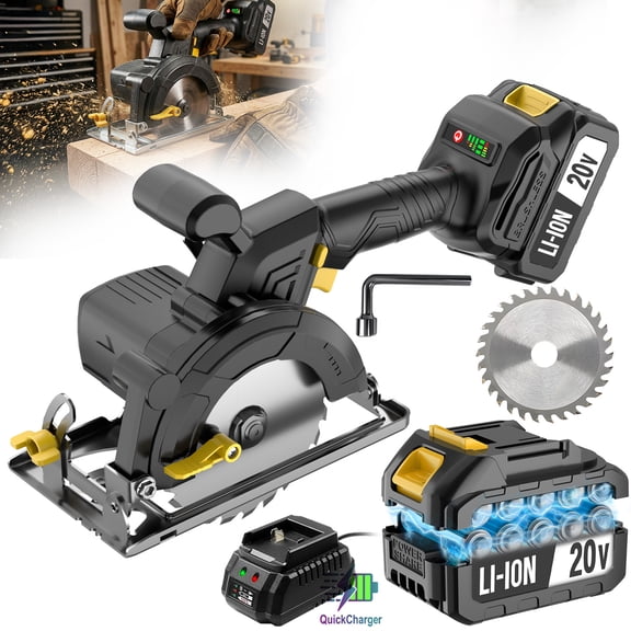 Versatile Industrial Cordless Circular Saw Cutting Machine Brushless Motor Adjustable Depth for Wood Metal