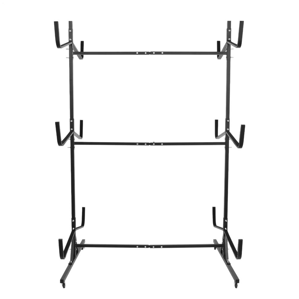 Flylapdo Versatile Kayak and Canoe Storage Solution - 6-Slot Adjustable Rack for Garage, Dock, Shed