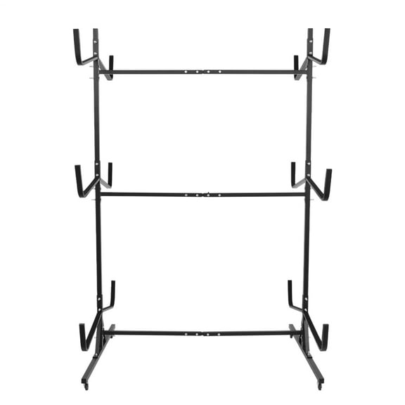 Flylapdo Versatile Kayak and Canoe Storage Solution - 6-Slot Adjustable Rack for Garage, Dock, Shed