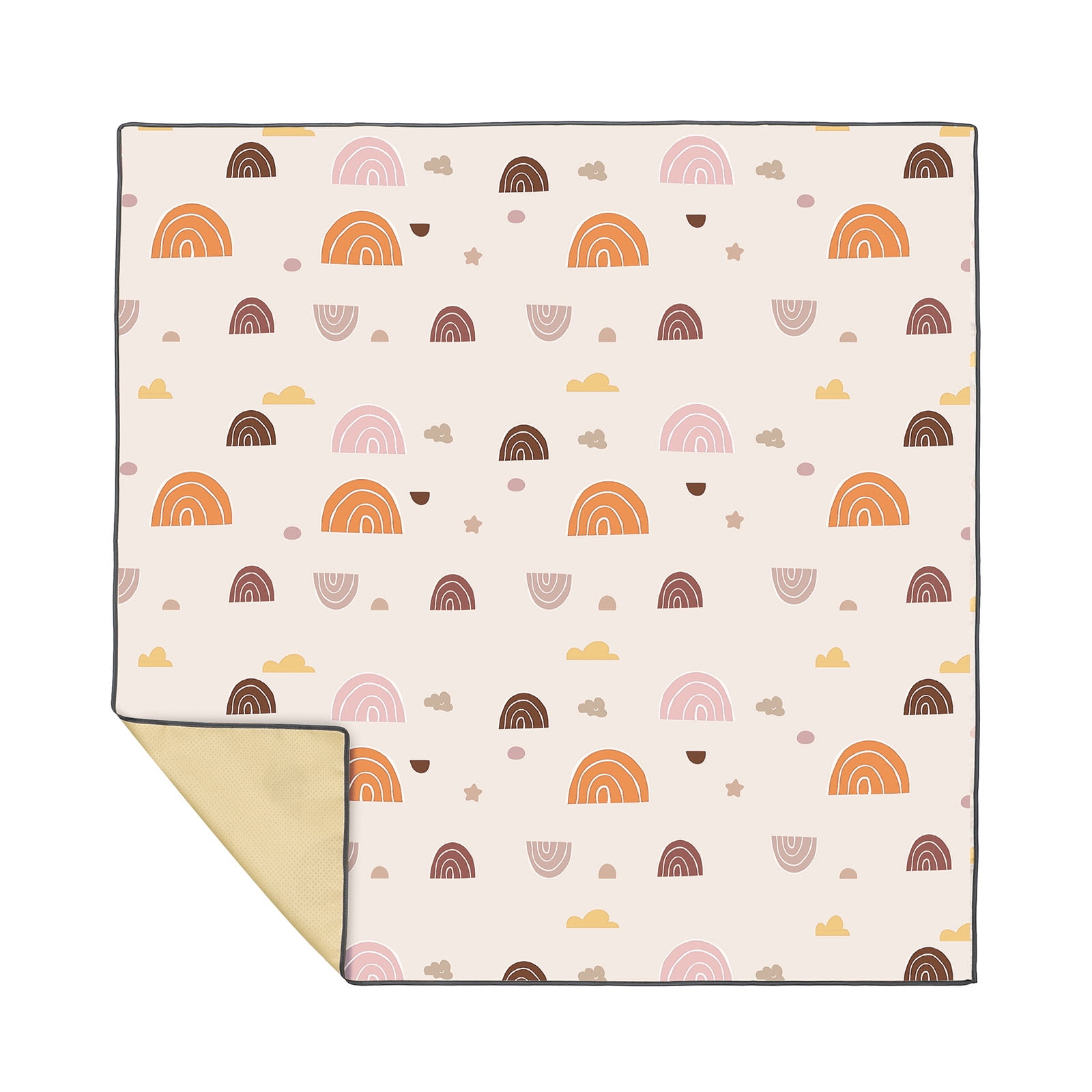 Versatile Kids Play Protector Mat Doubles As Highchair Splash Guard with Waterproof Easy Wipe Feature 130x130cm