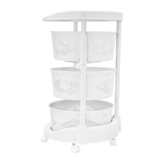 Versatile Kitchen Cupboard Shelf – 3 Rotating Baskets, Removable Bottom Basket, Easy Installation