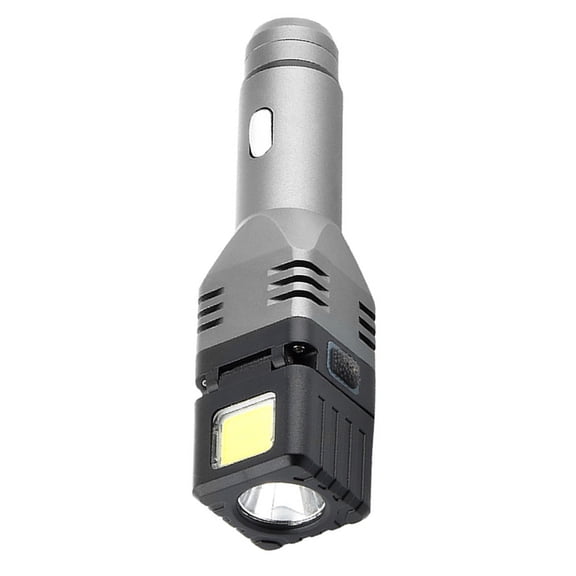 Versatile LED Flashlight for Camping and Patrol, Waterproof with Tungsten Steel Window Hammer, 11.3cm Size for Easy Carry