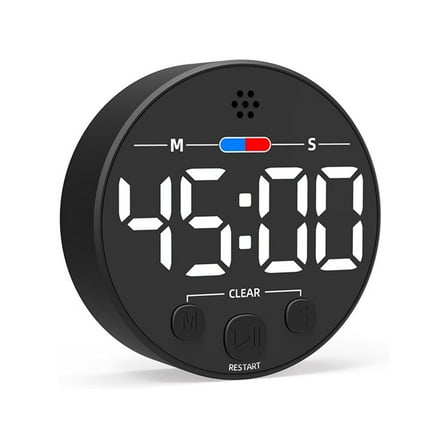 Versatile LED Kitchen Timer with Magnetic Back,LCD Display Countdown Timer for Baking,Cooking,Study