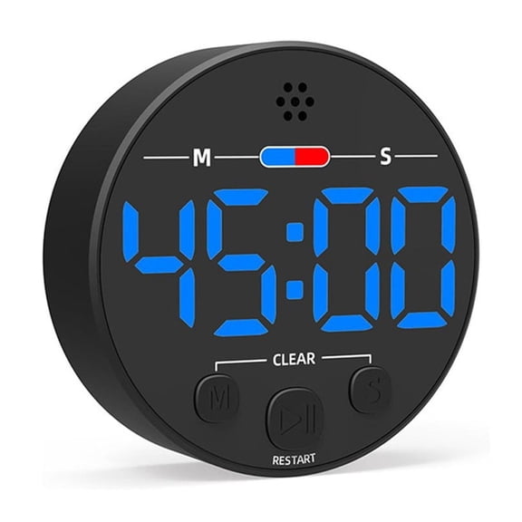 Versatile LED Kitchen Timer with Magnetic Back,LCD Display Countdown Timer for Baking,Cooking,Study