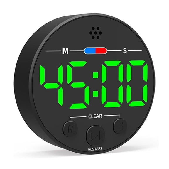 Versatile LED Kitchen Timer with Magnetic Back,LCD Display Countdown Timer for Baking,Cooking,Study