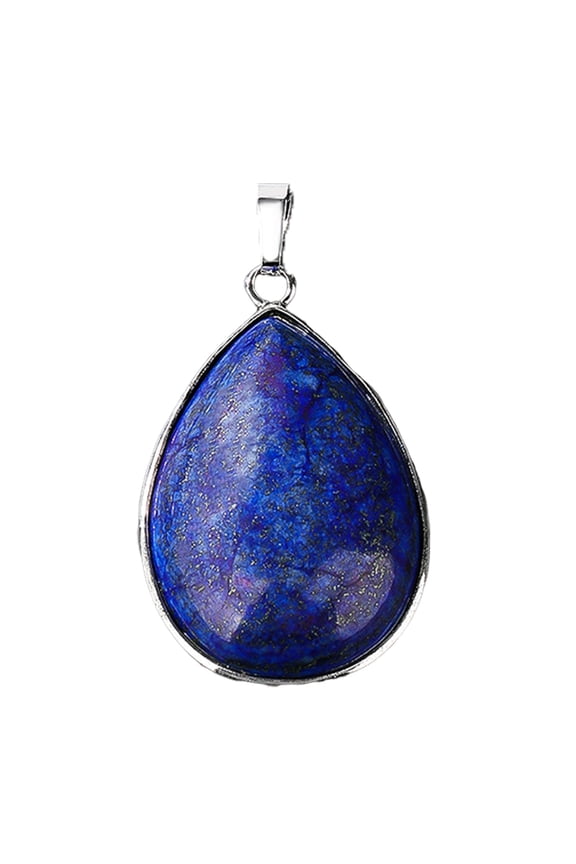 Versatile Lapis Lazuli Gemstones Pendant Necklace Subtle Gold Flecks Jewelry