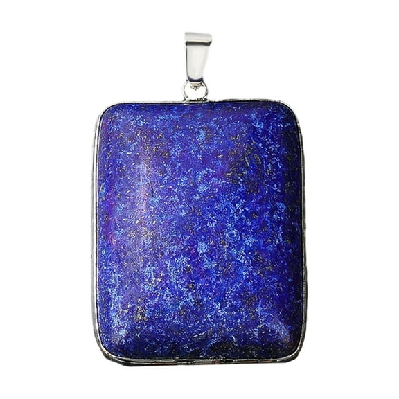 Versatile Lapis Lazuli Gemstones Pendant Necklace Subtle Gold Flecks Jewelry