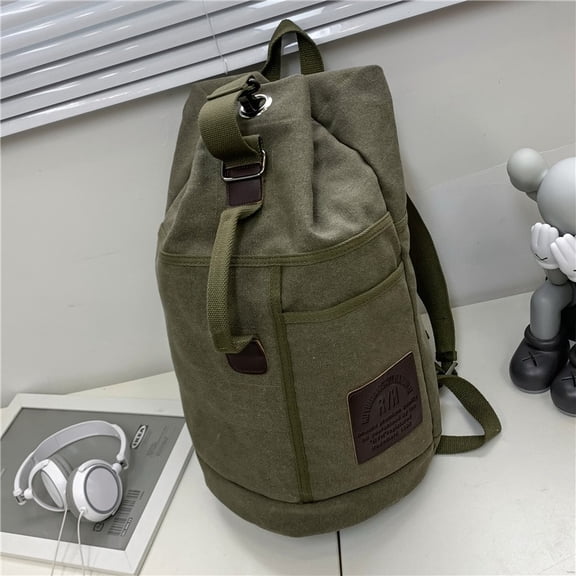 Versatile Large Capacity Canvas Travel Backpack for Men Women Perfect for Shopping Trips and Outdoor Activities