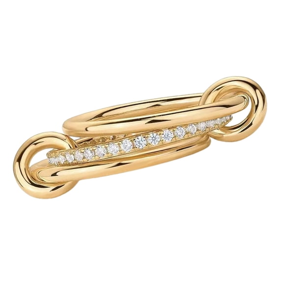 Versatile Layer Anxiety Rings With Elegant Stones Sturdy Titaniums Steel Fashion Jewelry Statement Pieces for Her