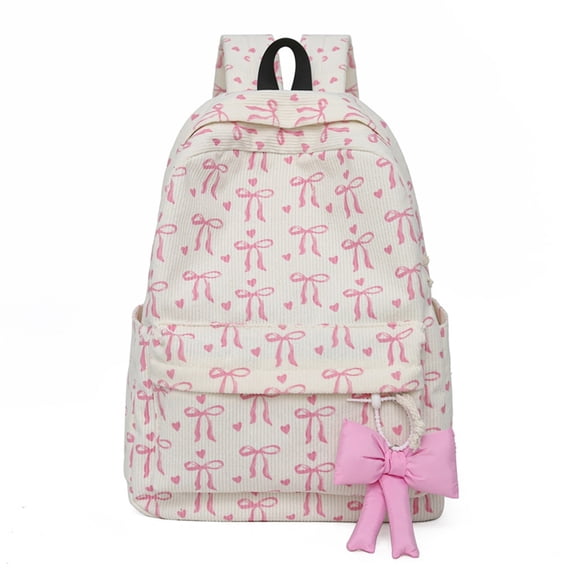 Versatile Lightweight Bowknot Patchwork Backpack for Students Casual Daily Carry