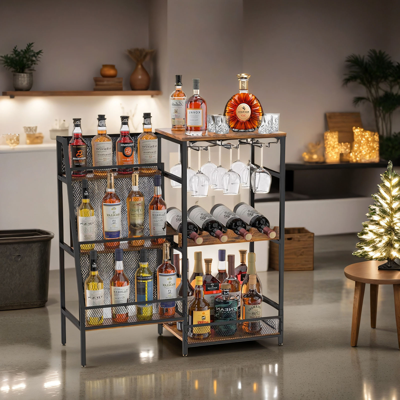 Wine Stand 17 Stories Versatile Liquor Stand For Home Bar, Wine Rack ...