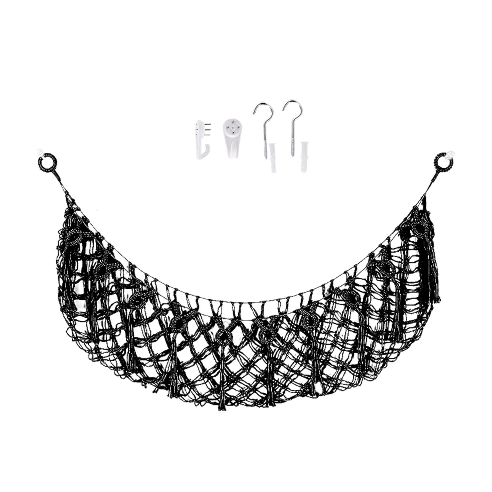 Versatile Macrame Toy Storage Net Handwoven Rope Wall Organizer for ...