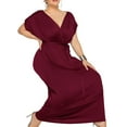 thumbnail image 1 of Versatile Maxi Dress for Women Perfect for Formal Events Cocktail Parties and Evening Wear Wine Red L, 1 of 3