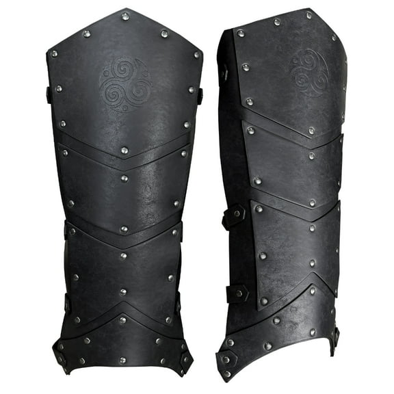 Versatile Medieval Faux Shin Guards Leg Gaiters for Men and Women in Historical Event Costume Boot Cover
