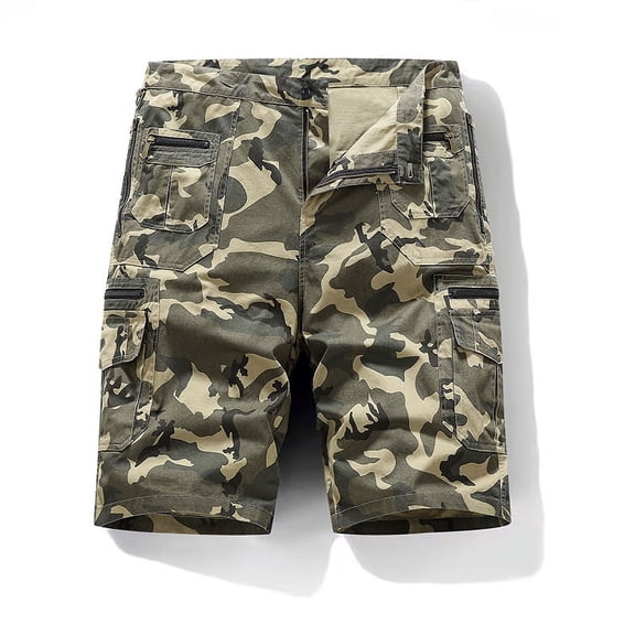 Versatile Men's Cotton Cargo Shorts: Multi-Pocketed and Functiona