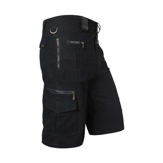 Versatile Men's Cotton Cargo Shorts: Multi-Pocketed and Functiona