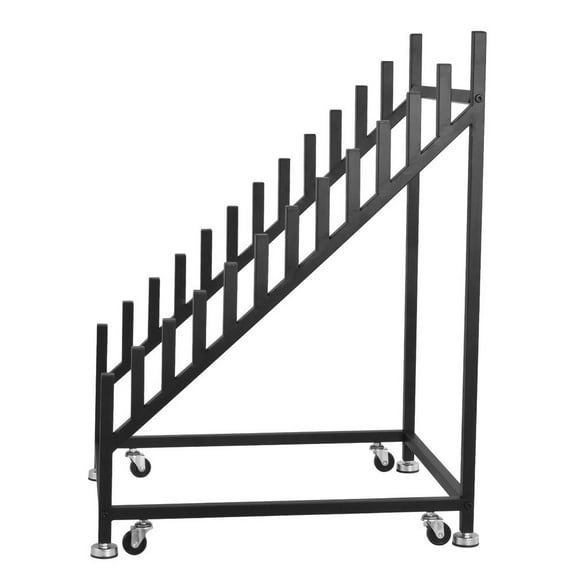 Versatile Metal Display Rack for Porcelain Tiles - Slotted Flooring Shelf for Vendor Booths & Building Material Samples